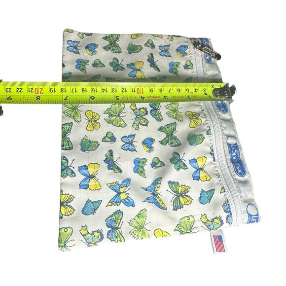 LeSportsac Butterfly Print Zip Pouch Cosmetic Bag Made in USA 80’s vintage - Picture 4 of 5